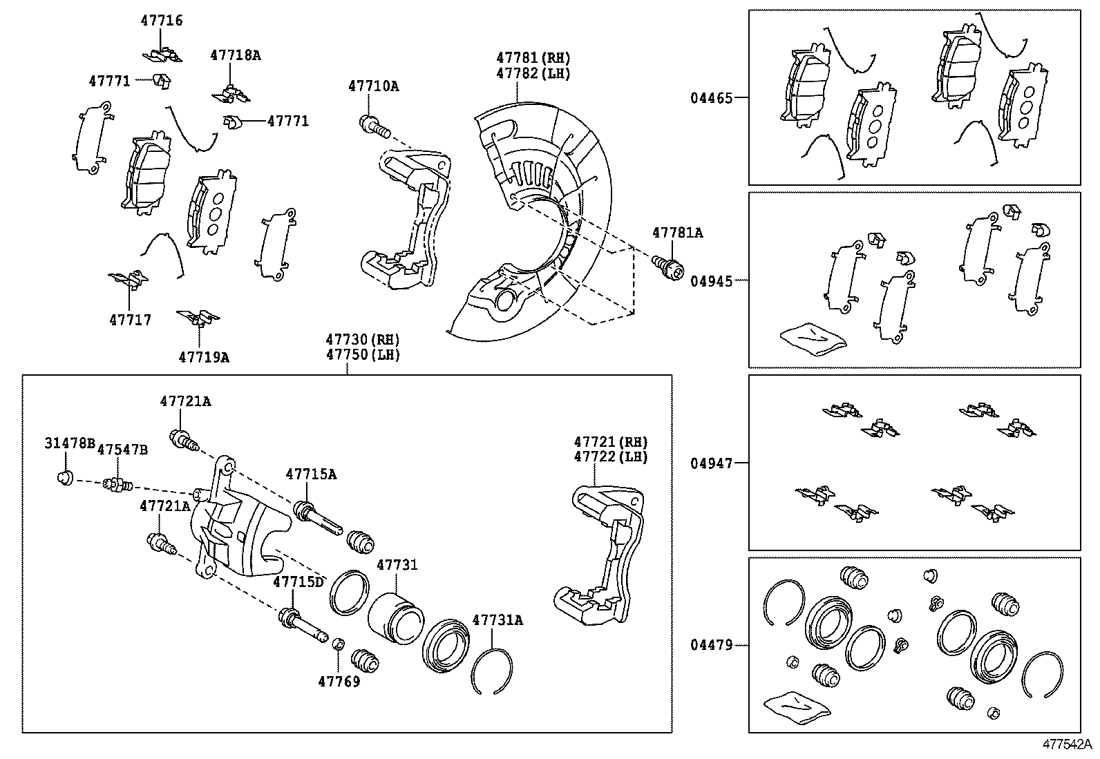 TOYOTA 47731-33340 - Поршень, корпус скоби гальма autozip.com.ua