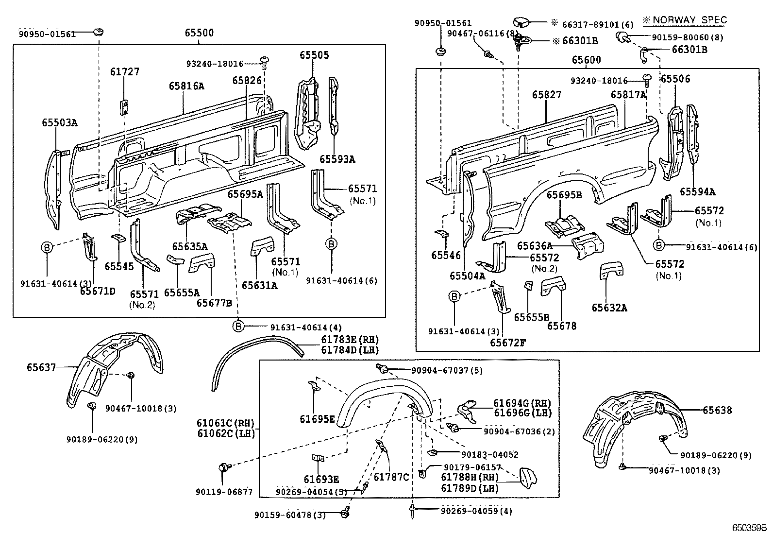 TOYOTA 6563835030 - Обшивка, колісна ніша autozip.com.ua