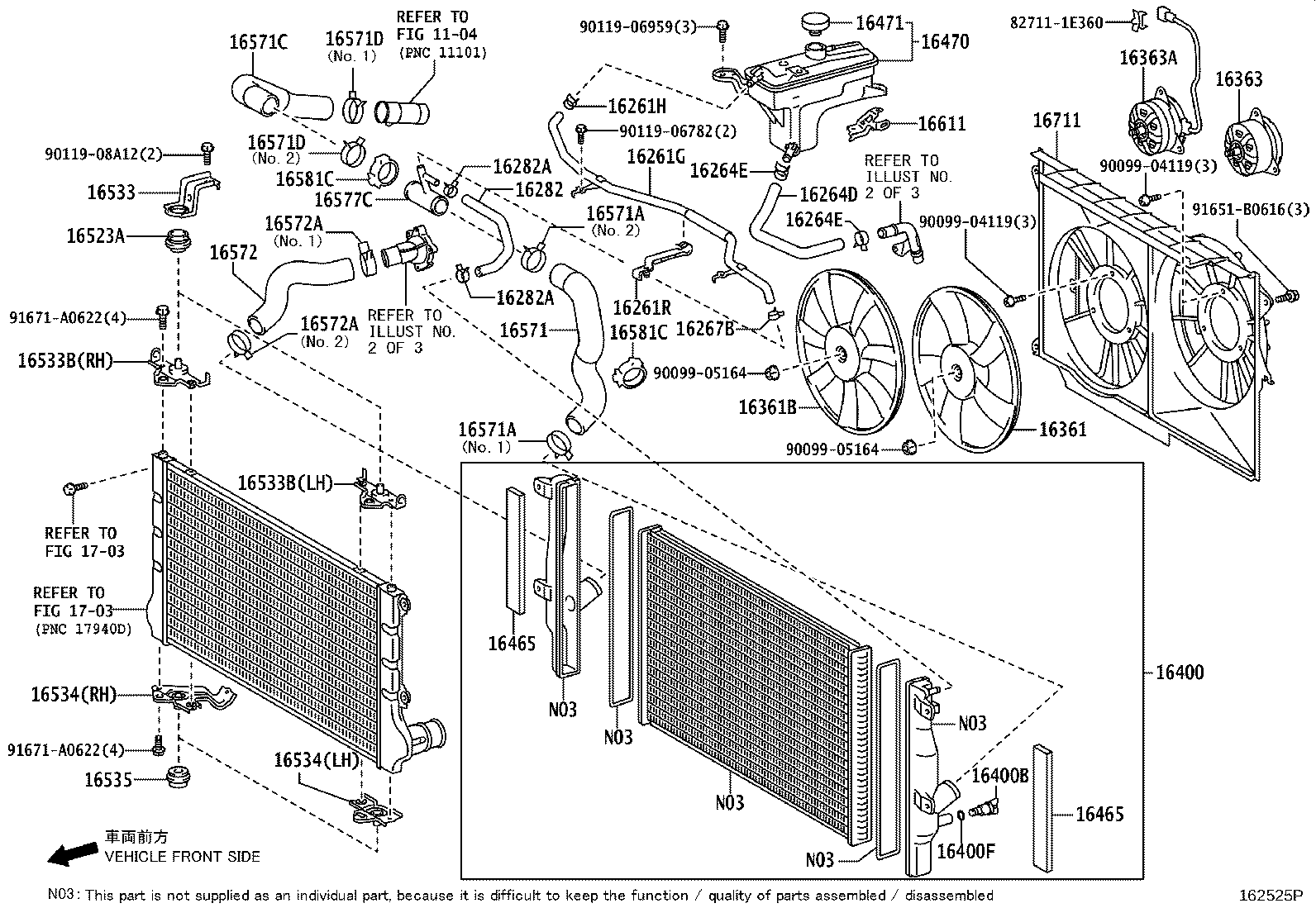 TOYOTA 16535-20030 - Підвіска, радіатор autozip.com.ua