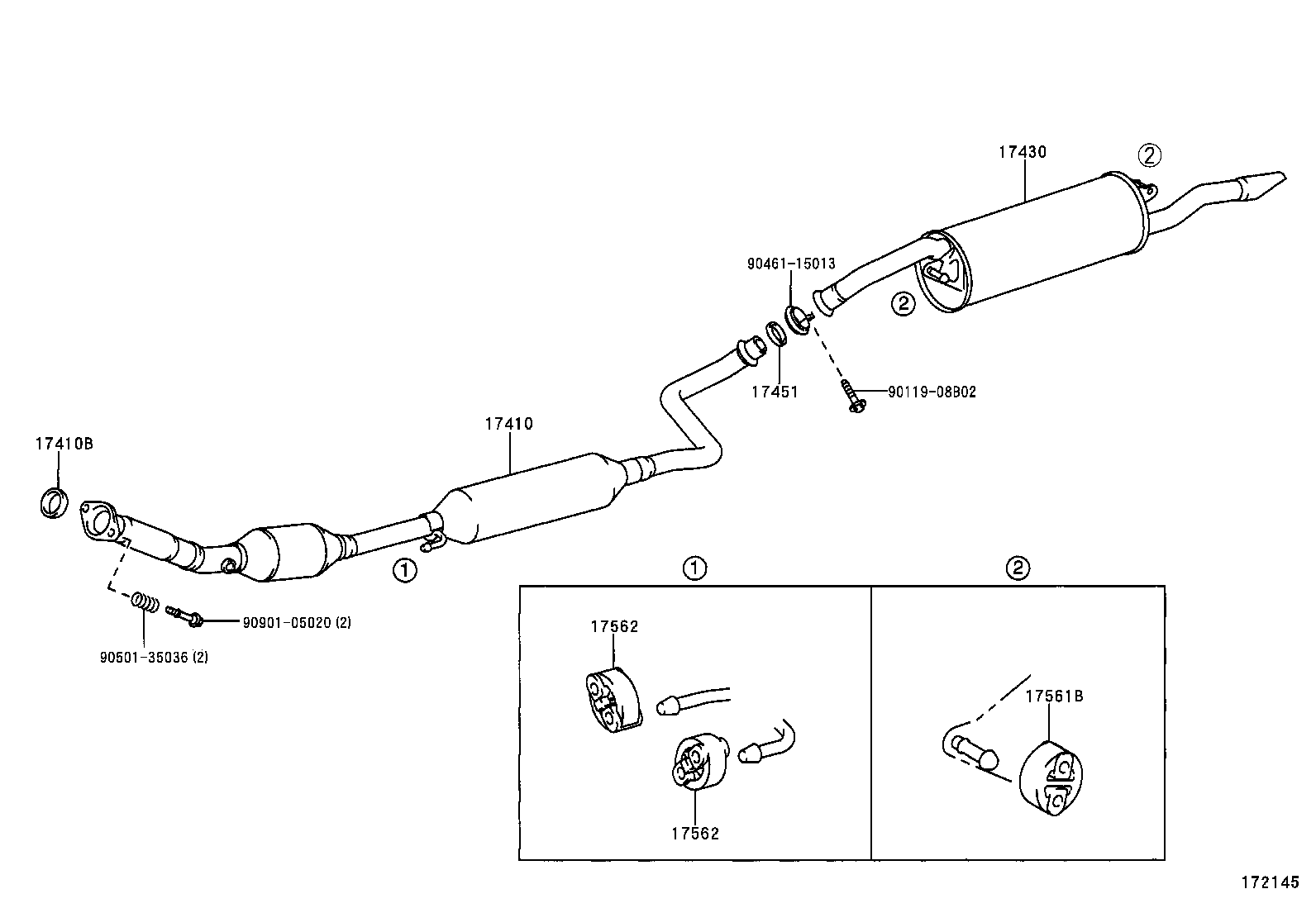 TOYOTA 90119-08B02 - Болт autozip.com.ua