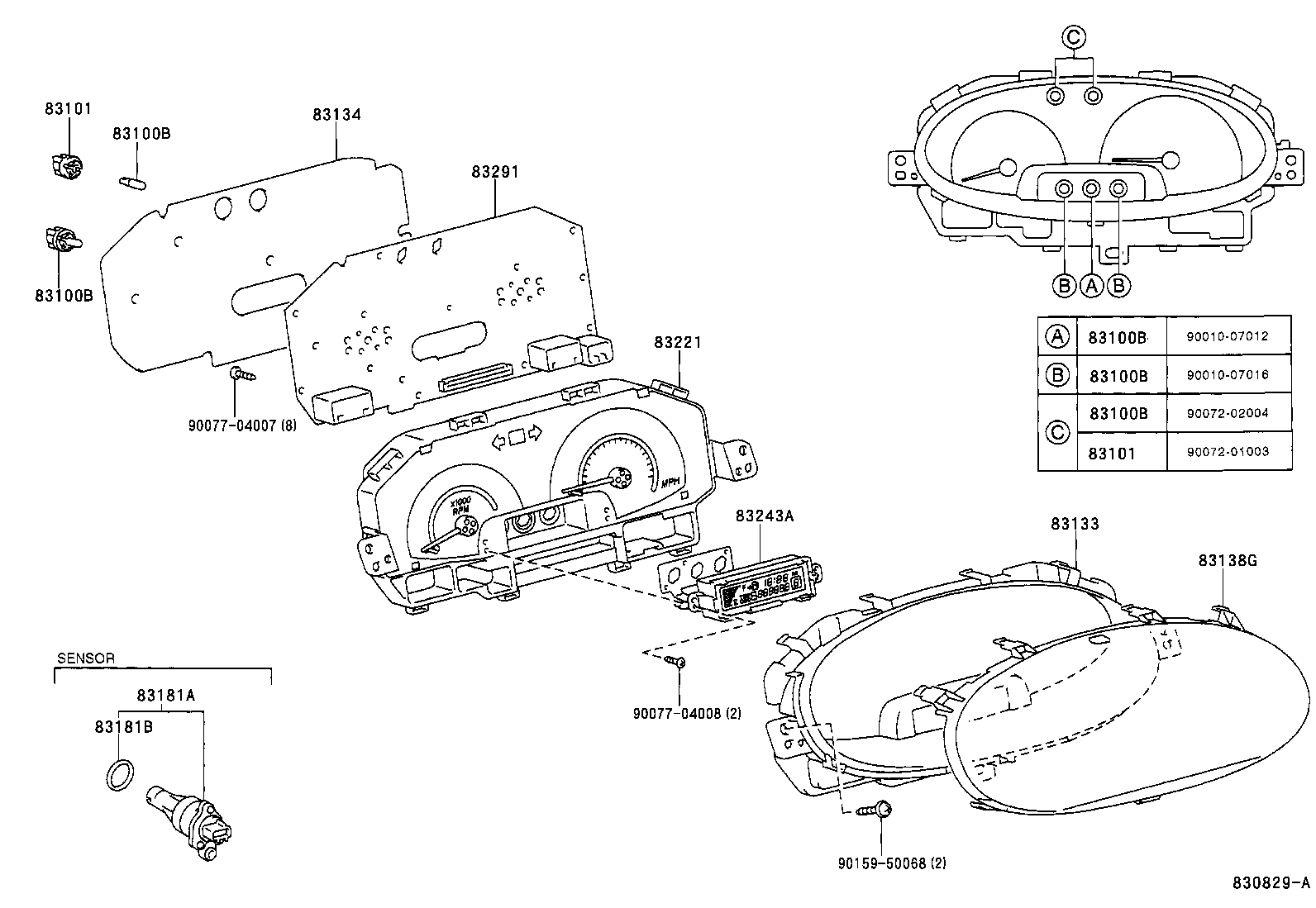 LEXUS 83181-12040 - Датчик, швидкість, частота обертання autozip.com.ua