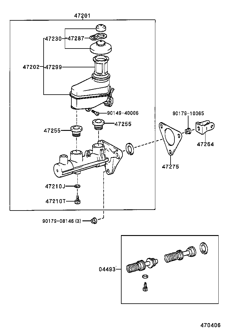 TOYOTA 47201-1A020 - Головний гальмівний циліндр autozip.com.ua