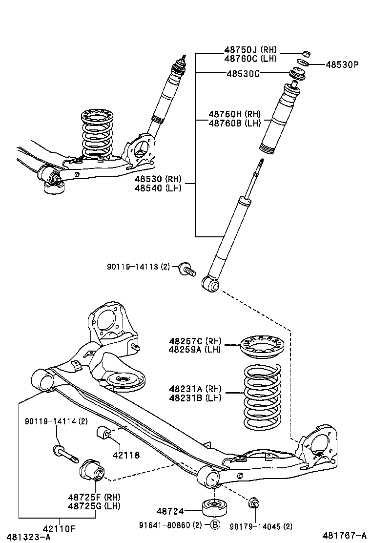 TOYOTA 48531-49235 - Амортизатор autozip.com.ua