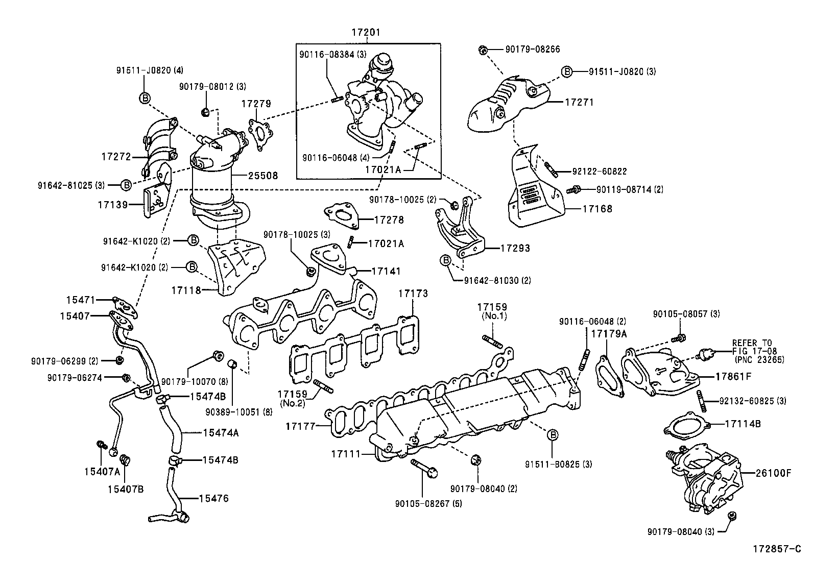 TOYOTA 1540727010 - Маслопровод, компресор autozip.com.ua