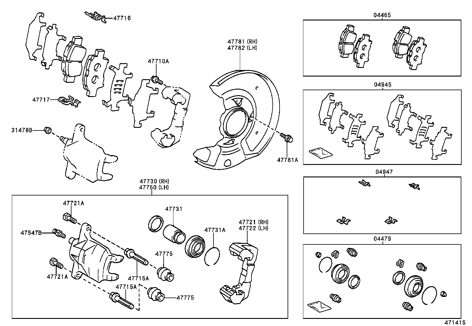 TOYOTA 47731-52010 - Поршень, корпус скоби гальма autozip.com.ua