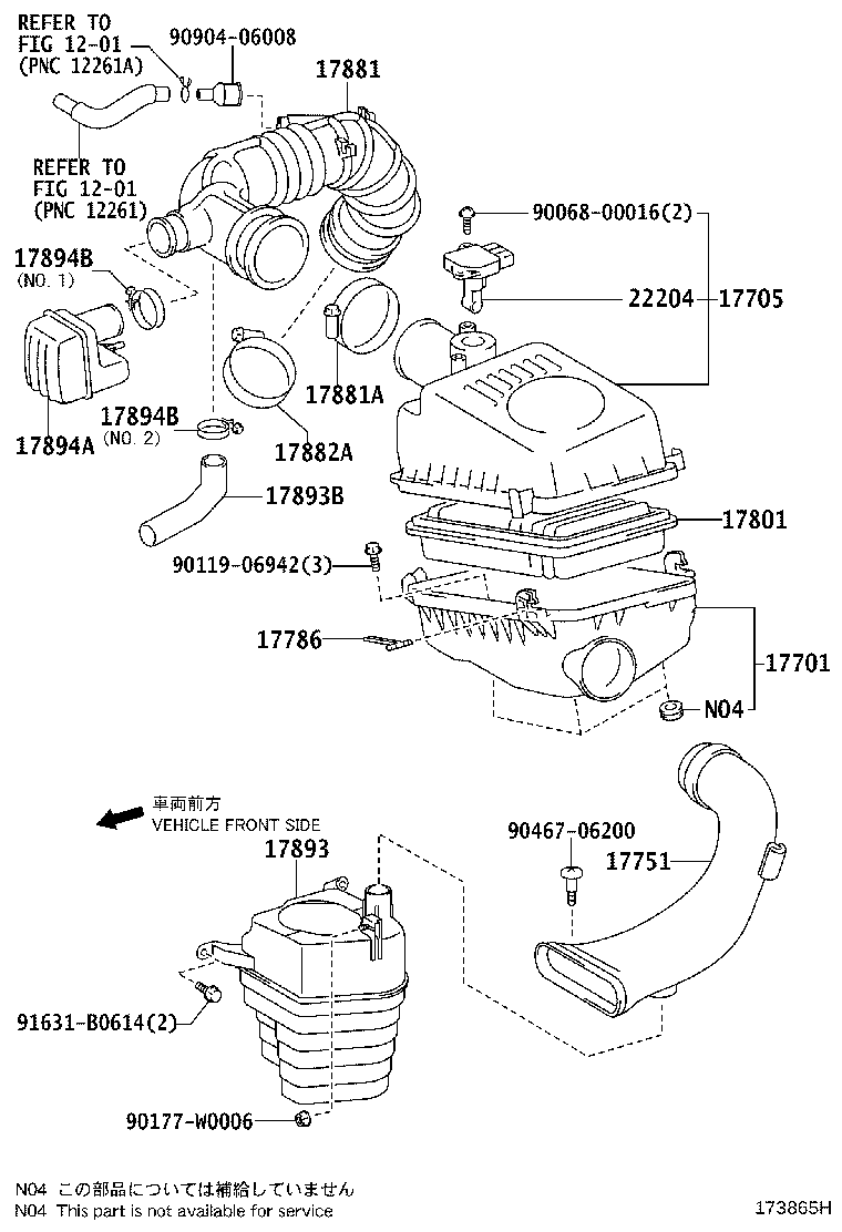 LEXUS 178010D010 - Повітряний фільтр autozip.com.ua