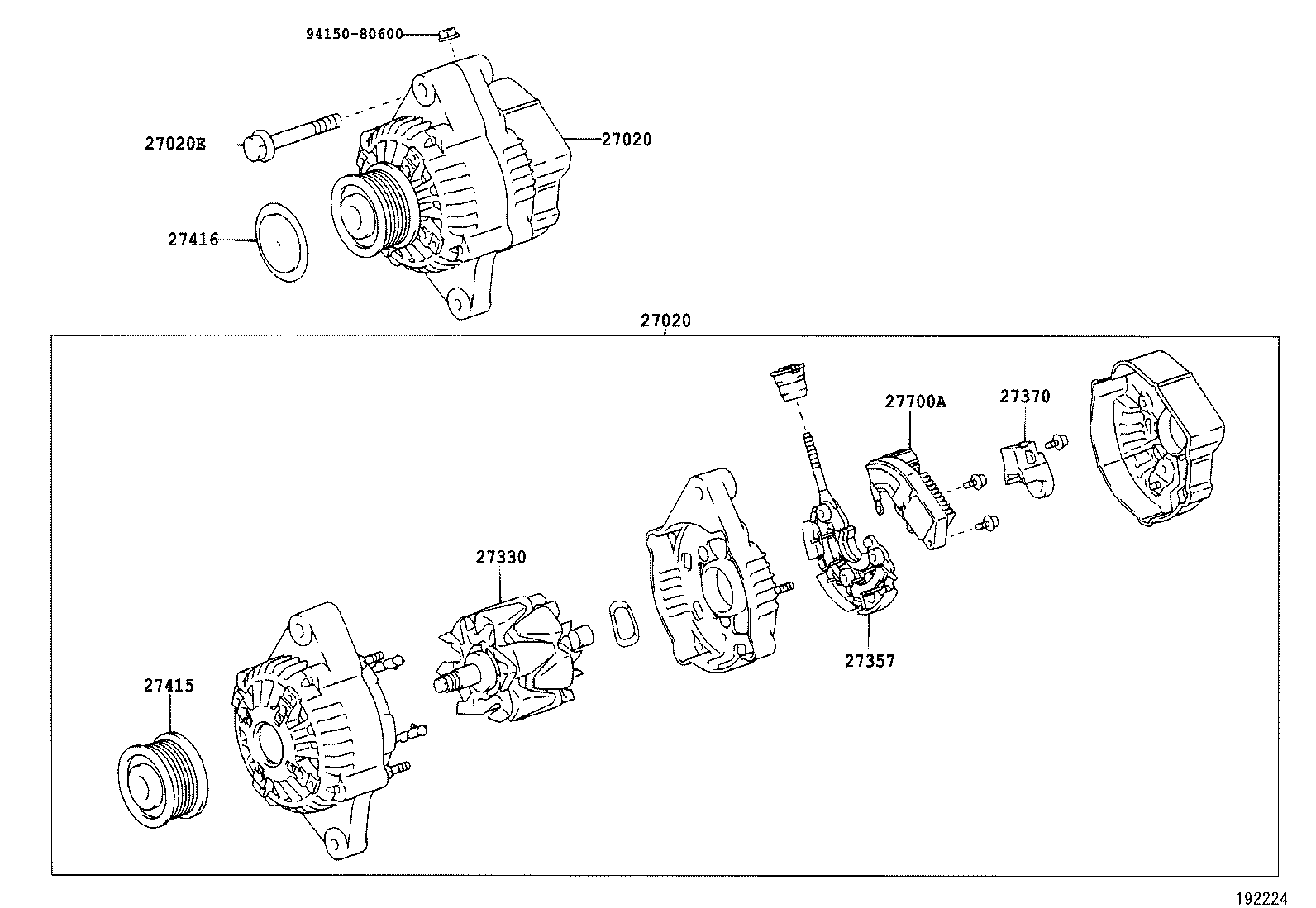 FORD 27060-30050 - Ремінний шків, генератор autozip.com.ua