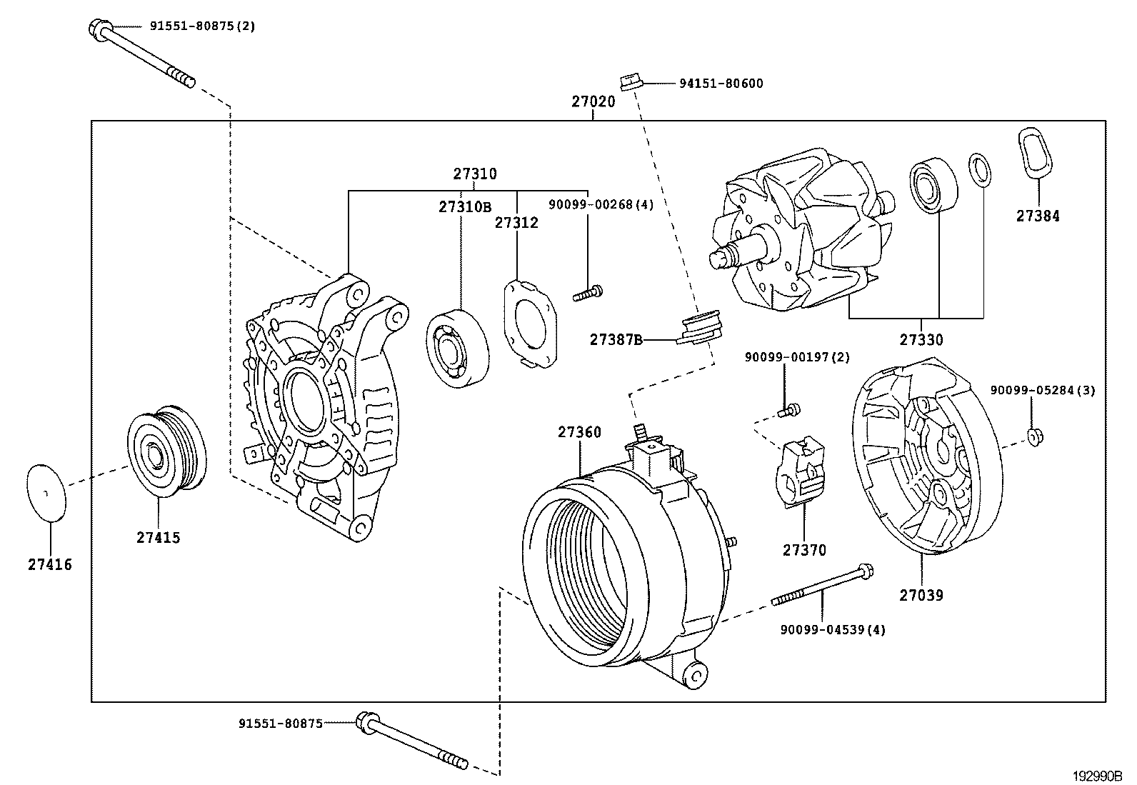 TOYOTA 270600R050 - Генератор autozip.com.ua