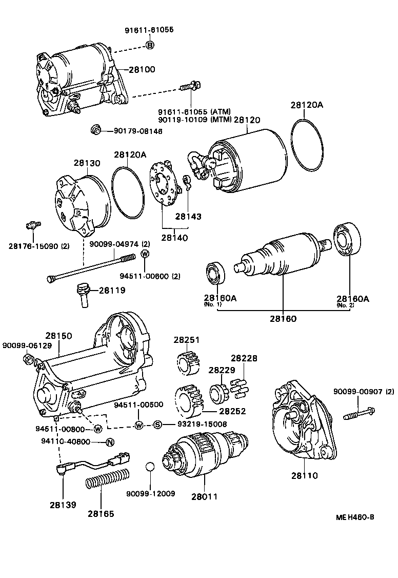 TOYOTA 2825115090 - PINION, STARTER DRIVE autozip.com.ua