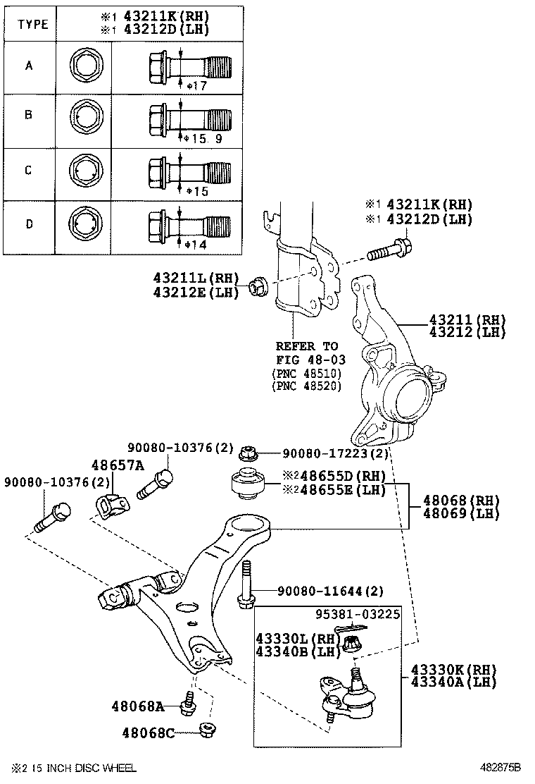 TOYOTA 48068-06070 - Важіль незалежної підвіски колеса autozip.com.ua