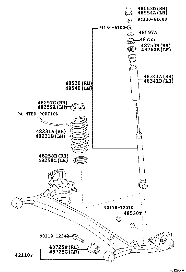 TOYOTA 48530-09A03 - Амортизатор autozip.com.ua