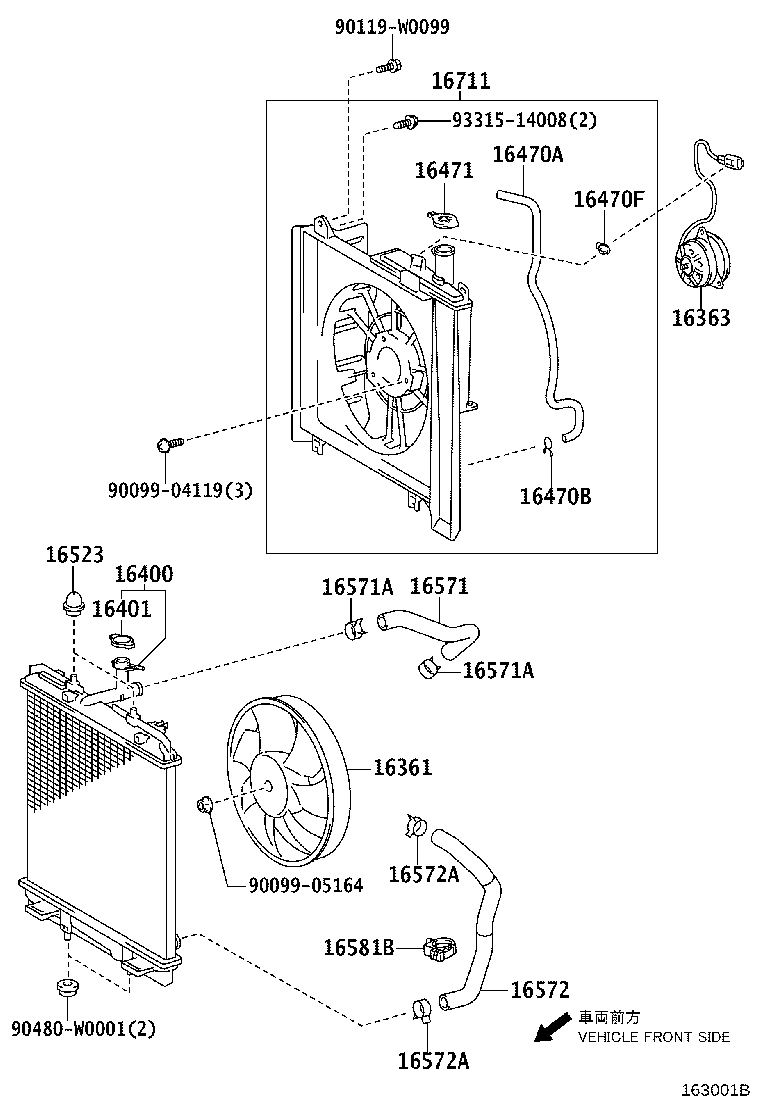 TOYOTA 16400-0Q020 - Радіатор, охолодження двигуна autozip.com.ua