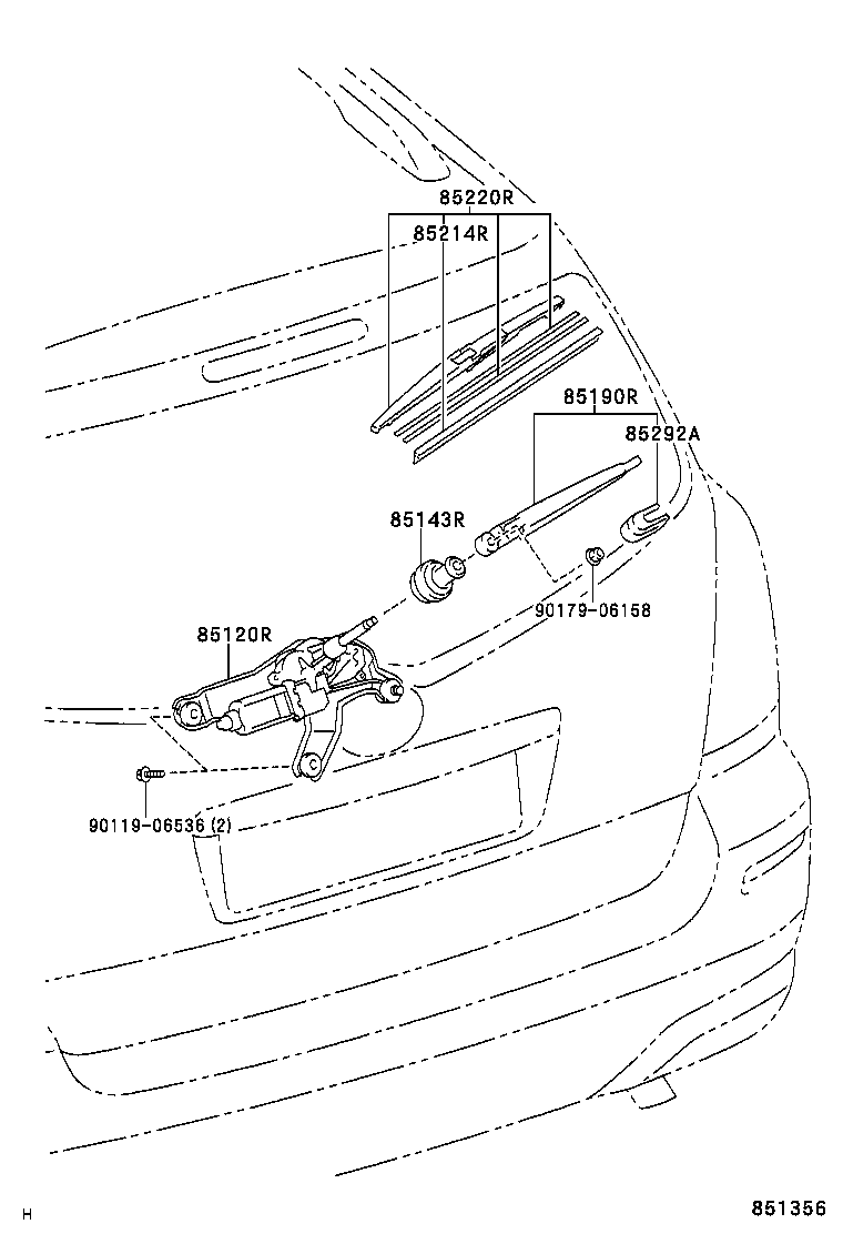 TOYOTA 85242 0F010 - Щітка склоочисника autozip.com.ua