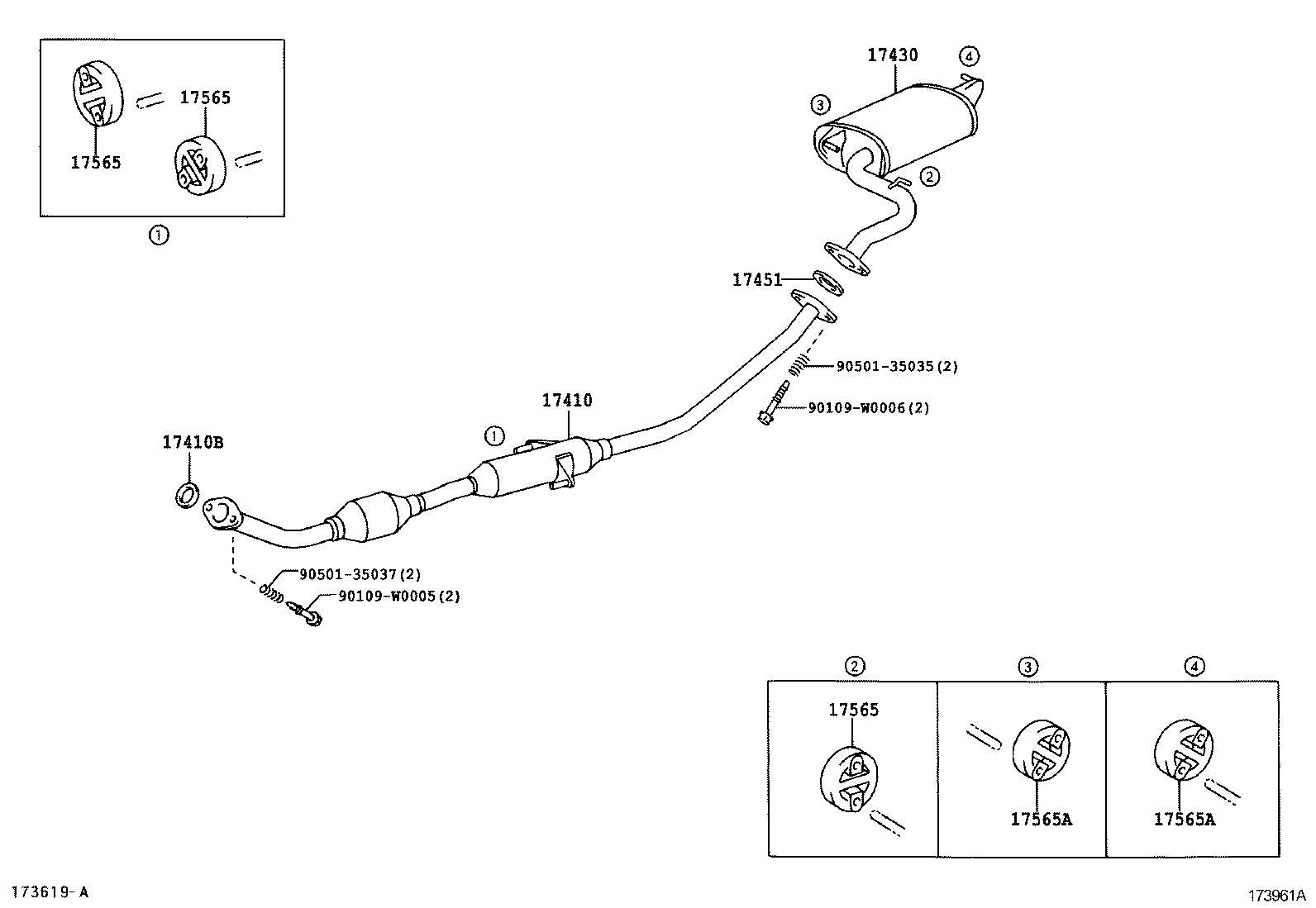 TOYOTA 174100D290 - Каталізатор autozip.com.ua