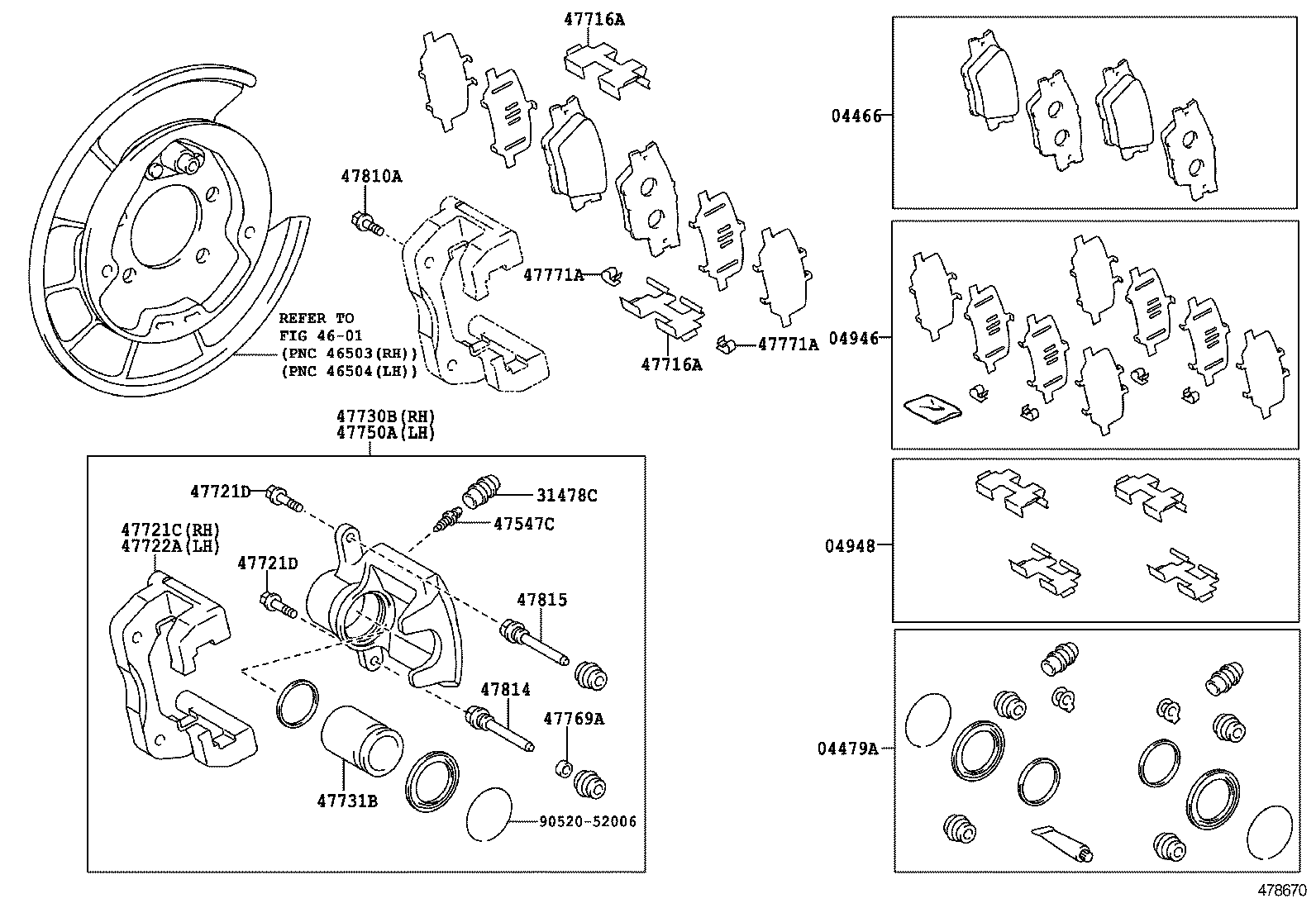 LEXUS 04479-33350 - Ремкомплект, гальмівний супорт autozip.com.ua