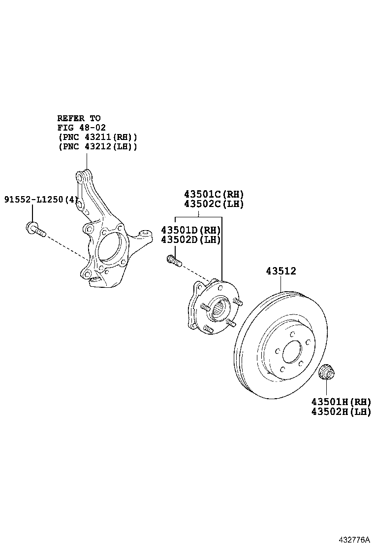 TOYOTA 43512-42100 - Гальмівний диск autozip.com.ua