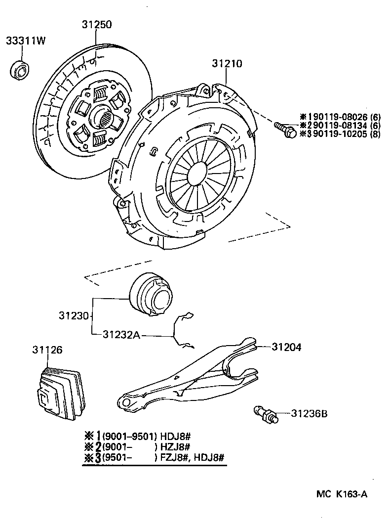 TOYOTA 31210-36160 - Нажимной диск зчеплення autozip.com.ua