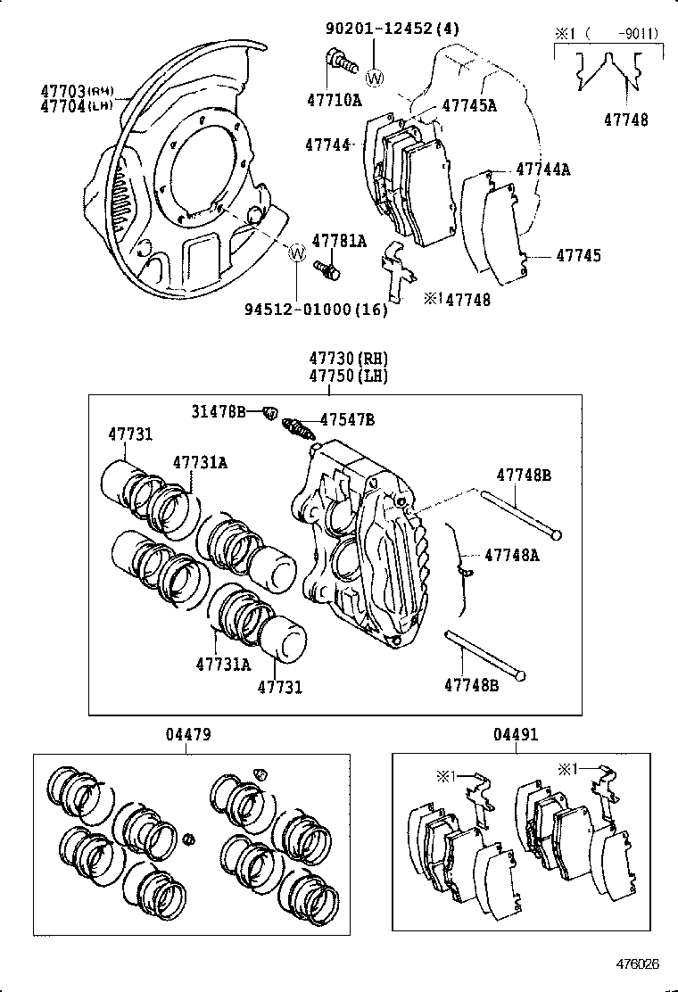 TOYOTA 4773060061 - Гальмівний супорт autozip.com.ua