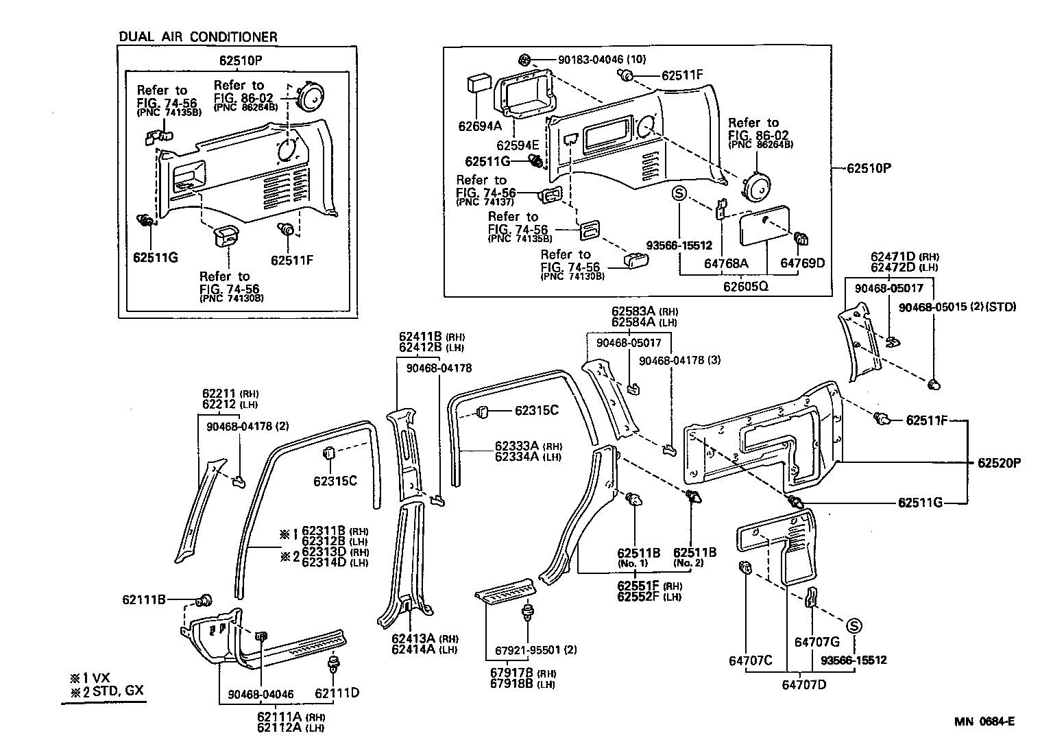 TOYOTA 6792195501 - Зажим, молдинг / захисна накладка autozip.com.ua