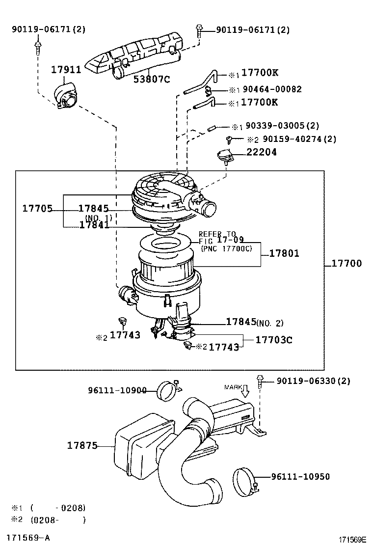 Opel 17801-17020 - Повітряний фільтр autozip.com.ua