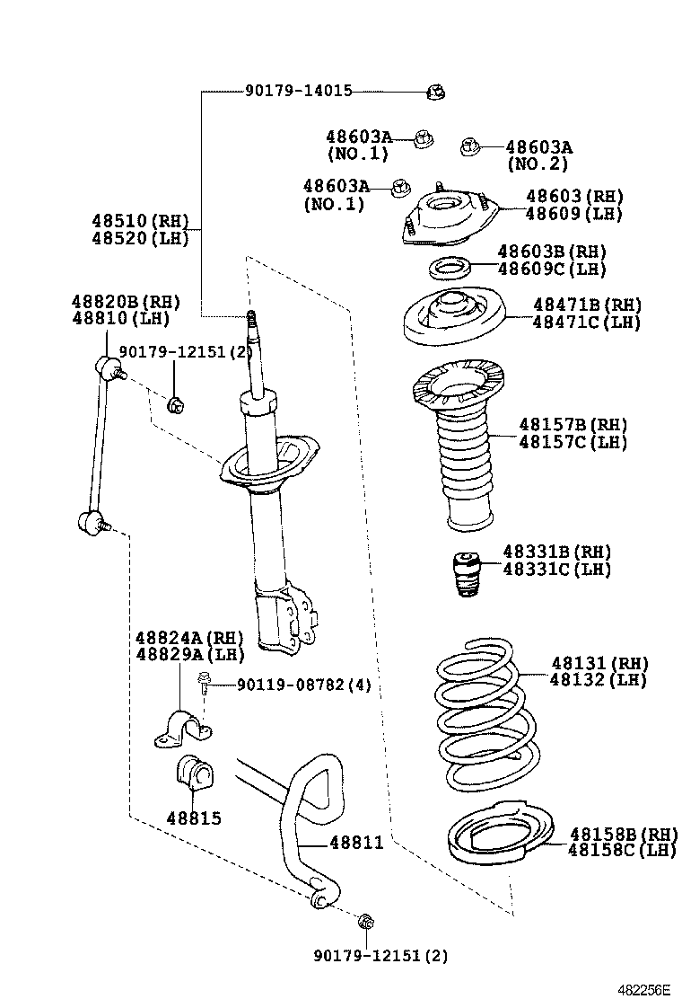 LEXUS 4860933210 - Опора стійки амортизатора, подушка autozip.com.ua