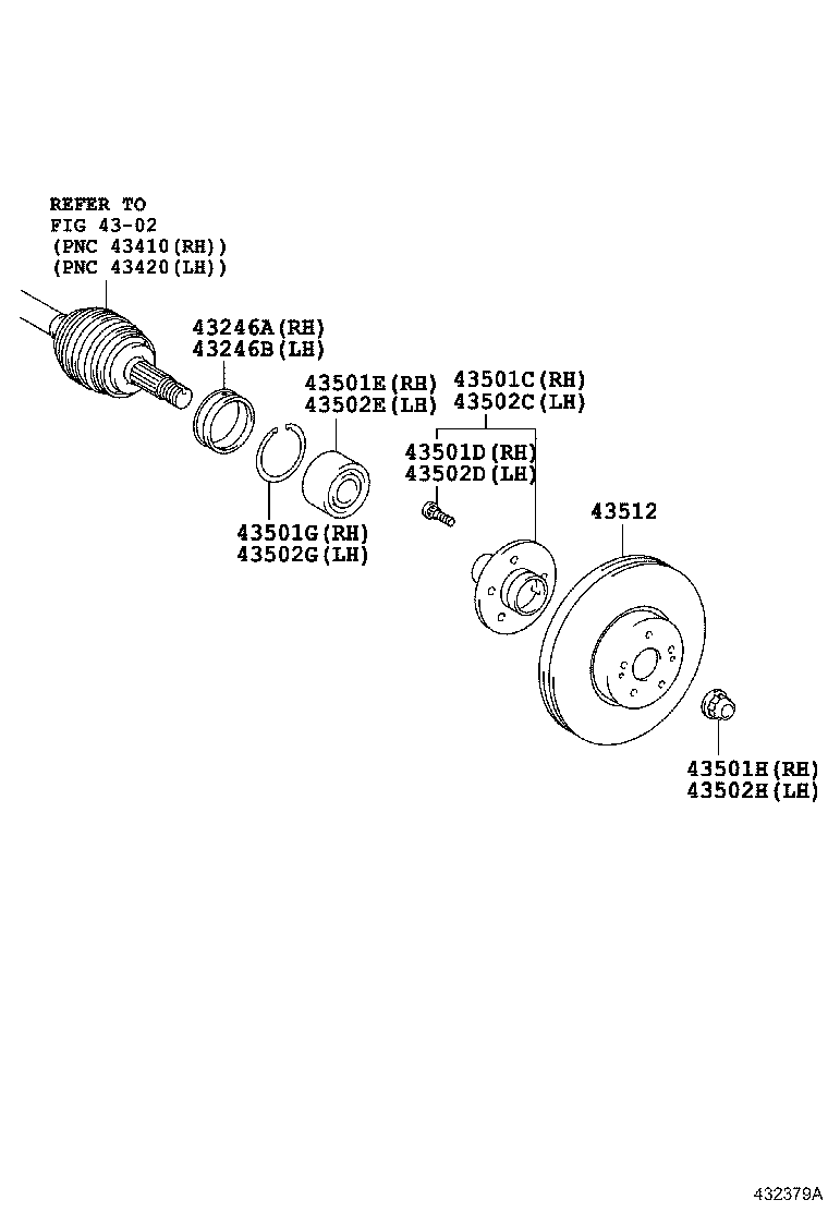 TOYOTA 43512-06090 - Гальмівний диск autozip.com.ua