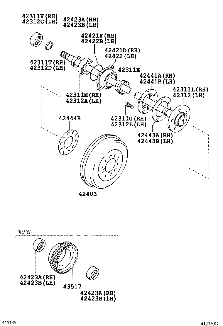 TOYOTA 90520-T0036 - Комплект підшипника маточини колеса autozip.com.ua