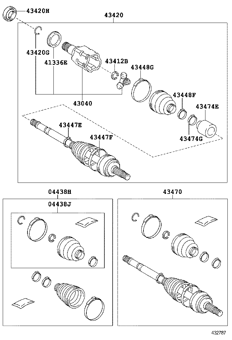 TOYOTA 04428-05240 - Пильник, приводний вал autozip.com.ua