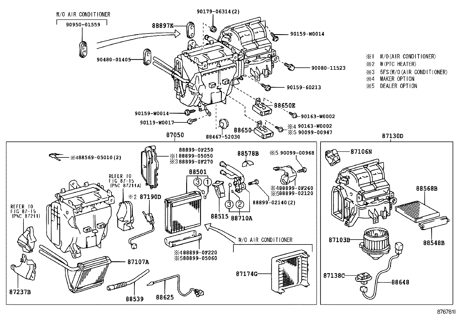 TOYOTA 8710302080 - Вентилятор салону autozip.com.ua