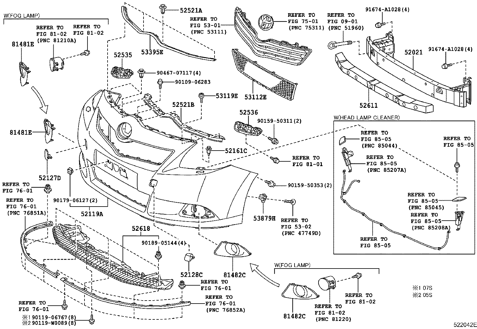 TOYOTA 52536-0F020 - Кронштейн, буфер autozip.com.ua