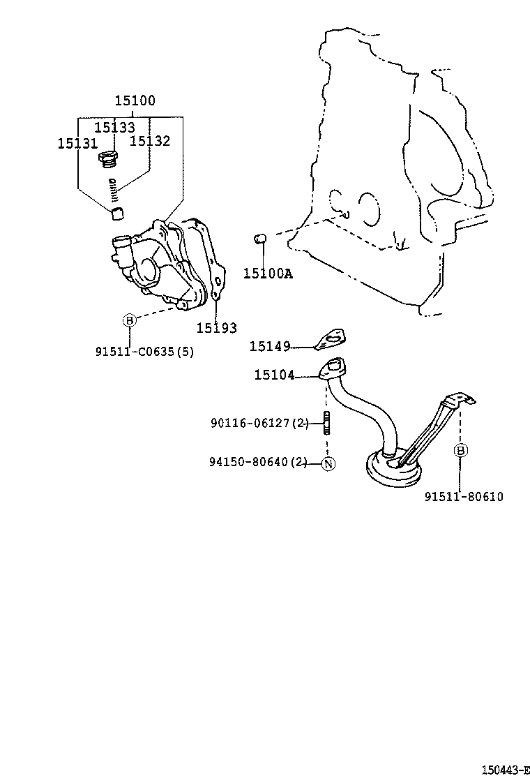 TOYOTA 15100-22040 - Масляний насос autozip.com.ua