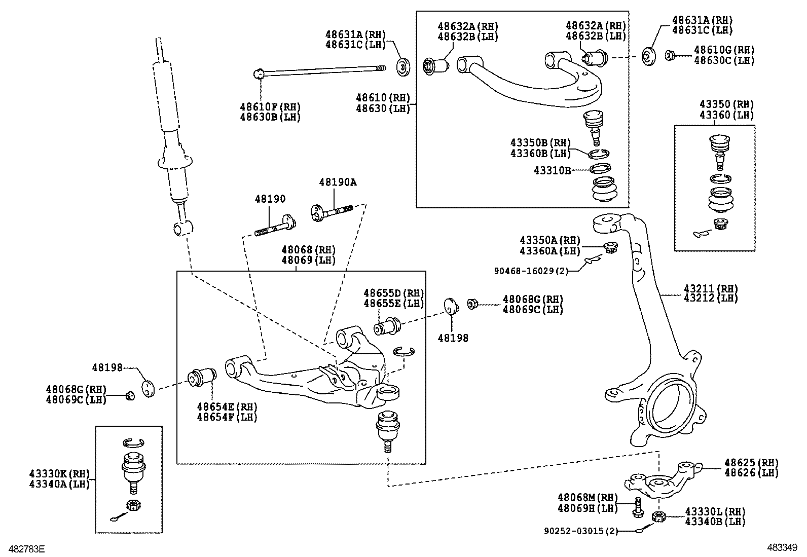 TOYOTA 43310-09015 - Шарова опора, несучий / направляючий шарнір autozip.com.ua