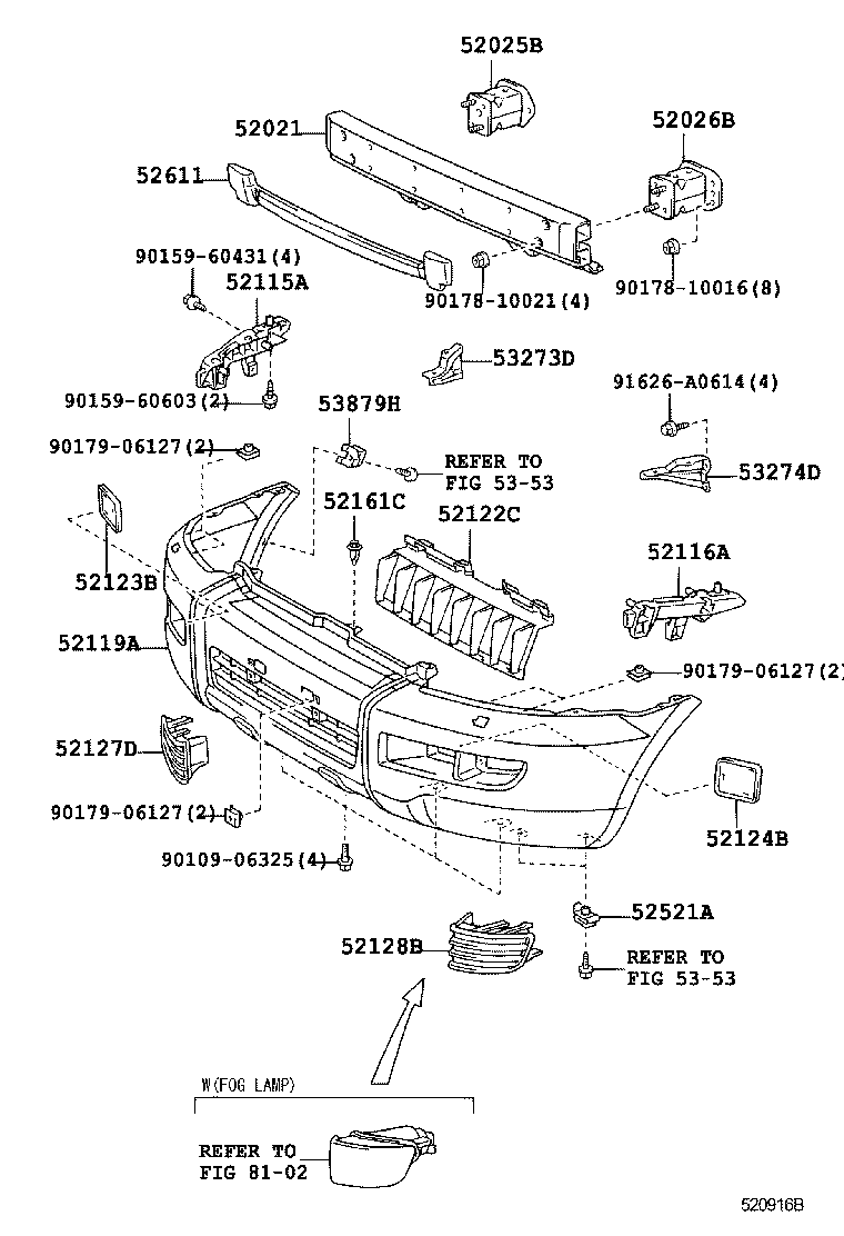 TOYOTA 5202660010 - Кронштейн, буфер autozip.com.ua