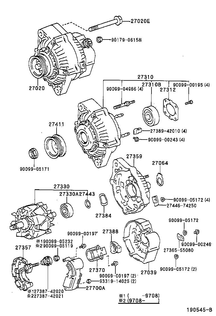 TOYOTA 27357 63020 - Випрямляч, генератор autozip.com.ua