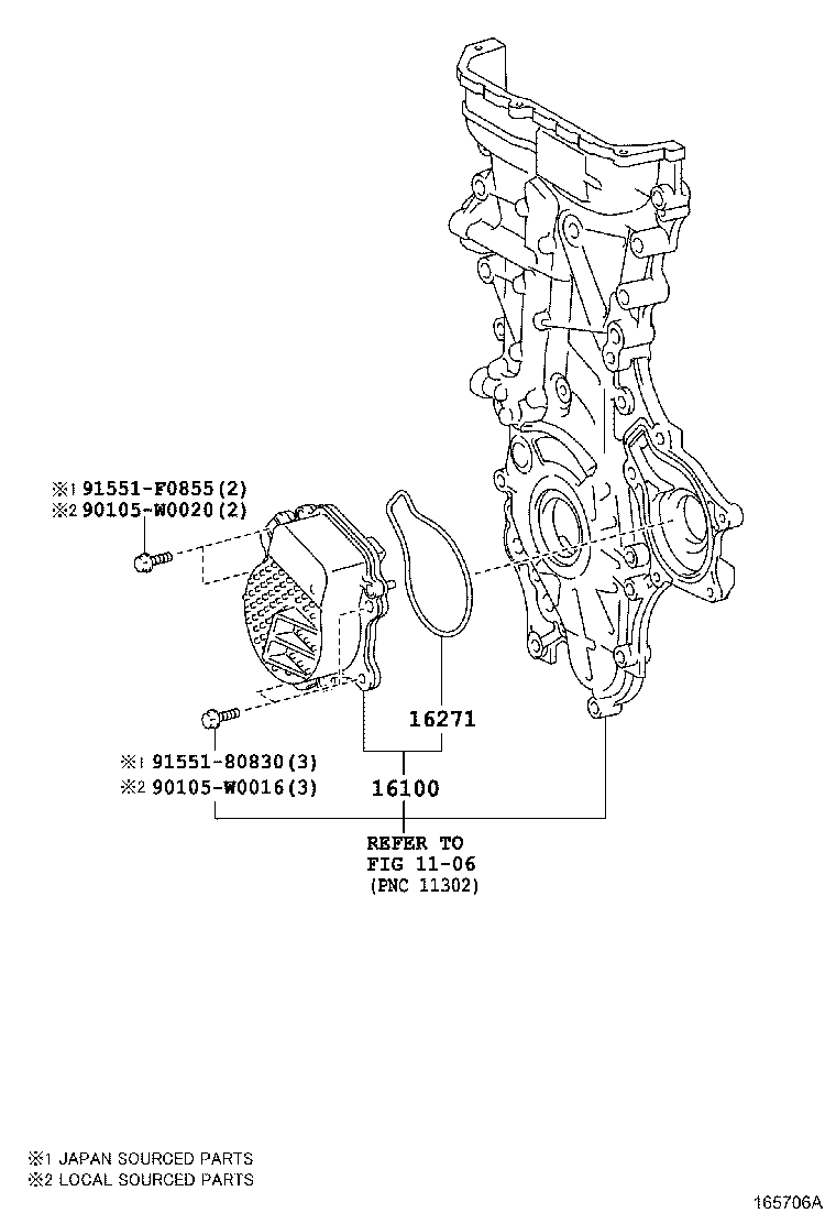 LEXUS 161A0-29015 - Водяний насос autozip.com.ua