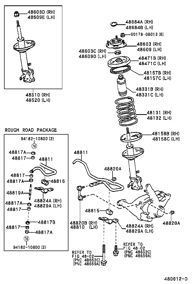 TOYOTA 48609-12330 - Опора стійки амортизатора, подушка autozip.com.ua