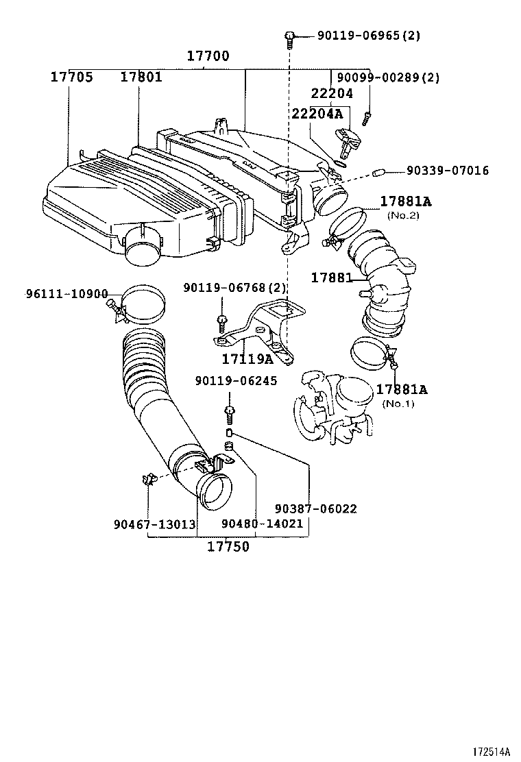 TOYOTA 17801-28010 - Повітряний фільтр autozip.com.ua