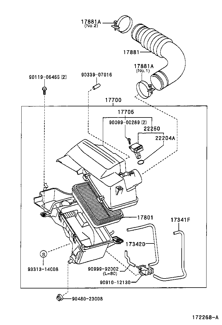 Daihatsu 1780116020 - Повітряний фільтр autozip.com.ua