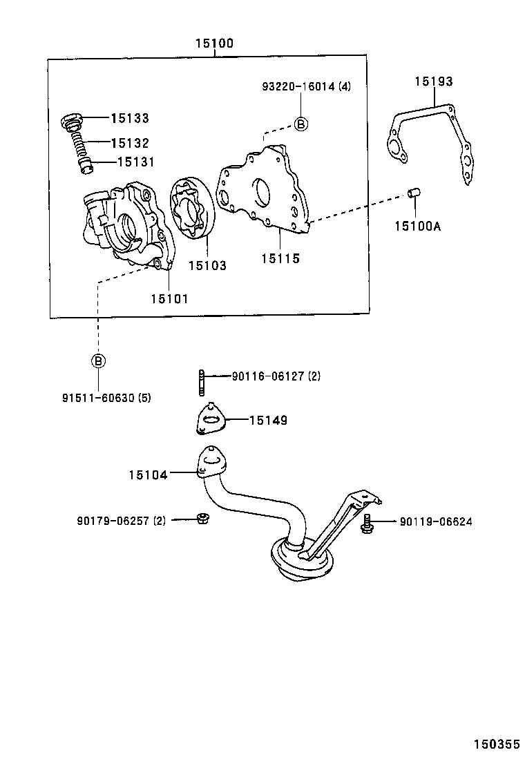 TOYOTA 1510088600 - Масляний насос autozip.com.ua