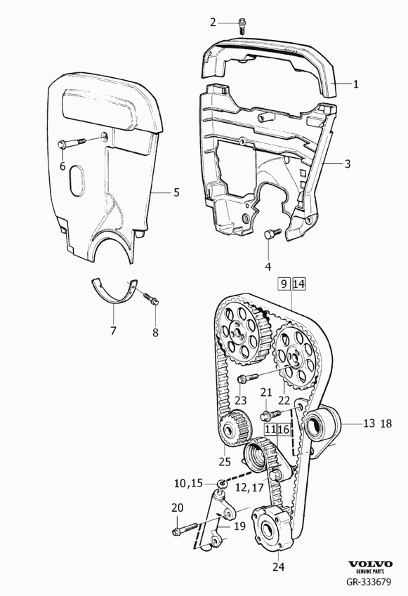 Volvo 30758266 - Комплект ременя ГРМ autozip.com.ua