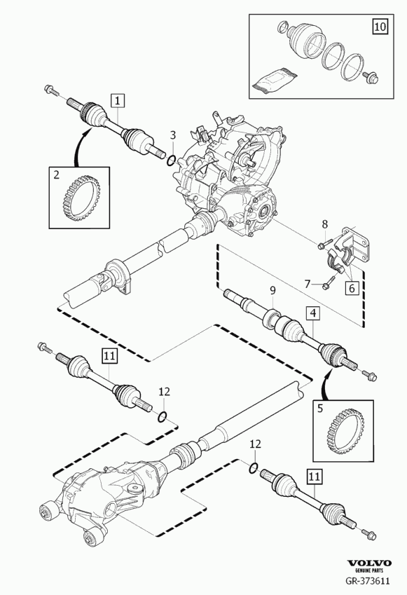 Volvo 8603881 - Приводний вал autozip.com.ua