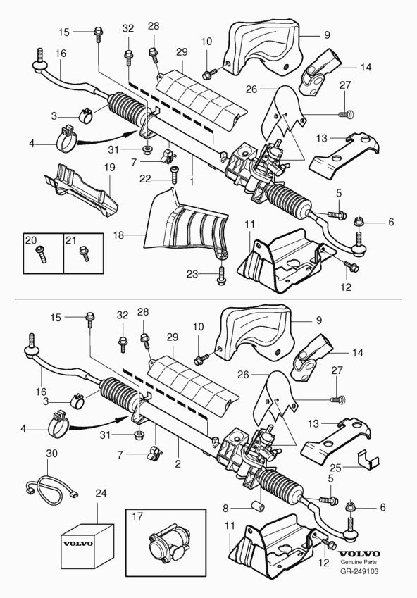 Volvo 36050014 - Рульовий механізм, рейка autozip.com.ua