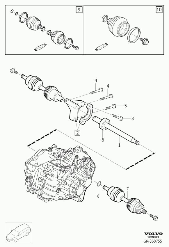 TOYOTA 36002452 - Приводний вал autozip.com.ua