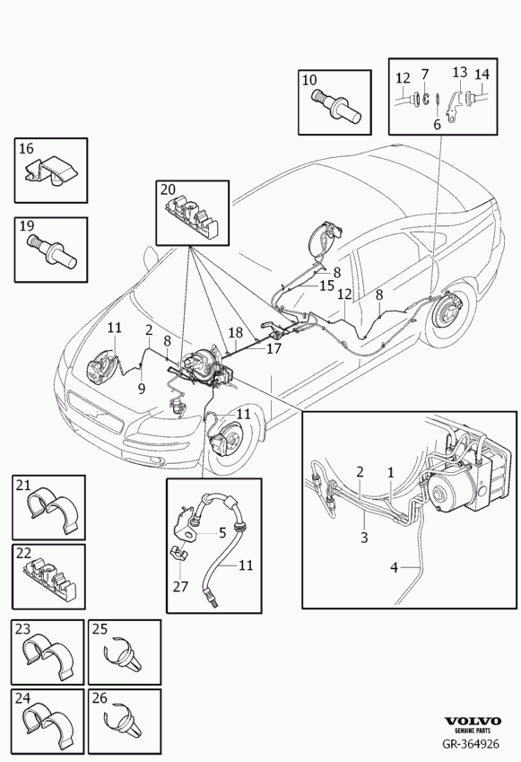 Volvo 30681723 - Гальмівний шланг autozip.com.ua