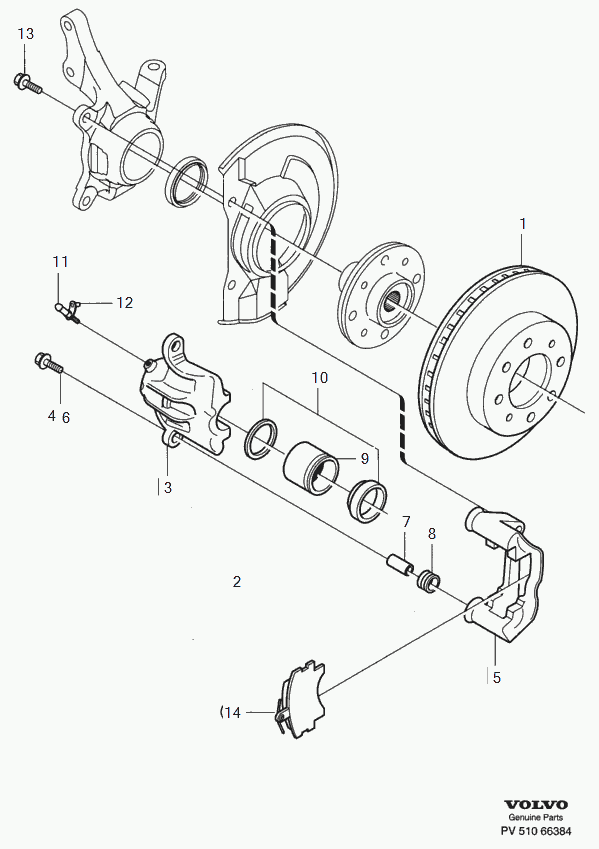 Volvo 30863313 - Ремкомплект, гальмівний супорт autozip.com.ua