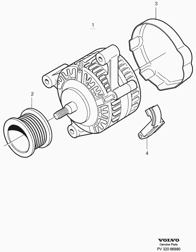 Volvo 30782701 - Ремінний шків, генератор autozip.com.ua