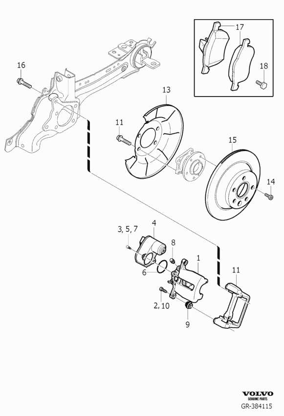 FORD 30794554 - Гальмівні колодки, дискові гальма autozip.com.ua