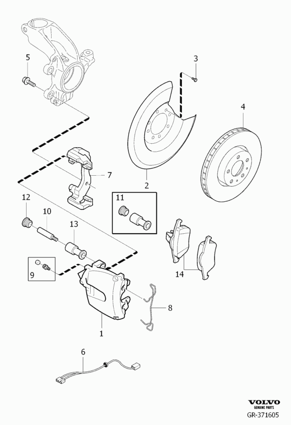 FORD 36000485 - Комплект корпусу скоби гальма autozip.com.ua