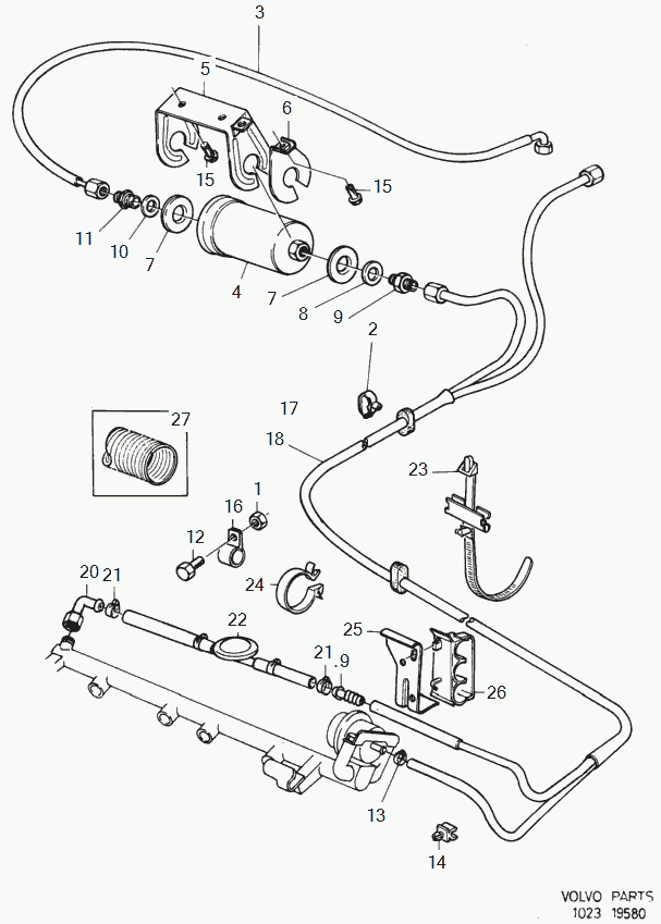 Volvo 3473308 - Паливний фільтр autozip.com.ua