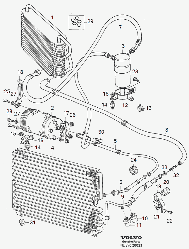 Volvo 3436343 - Випарник, кондиціонер autozip.com.ua